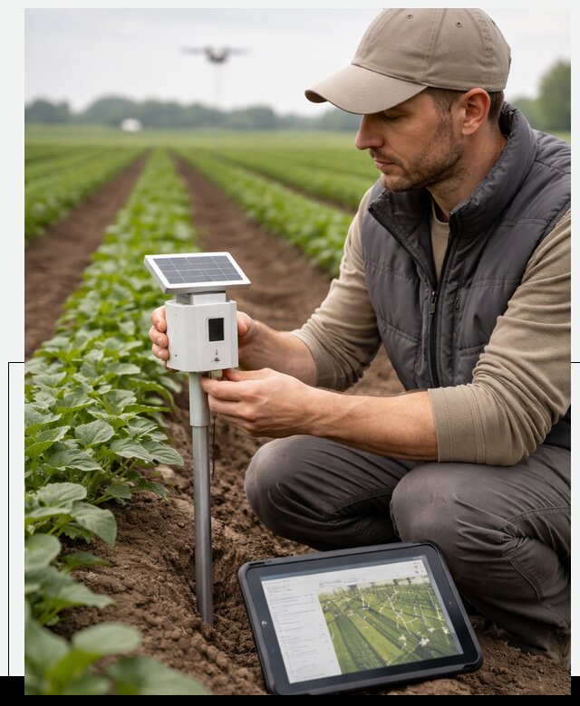 IoT мониторинг сельскохозяйственных полей и контроля в Касимах