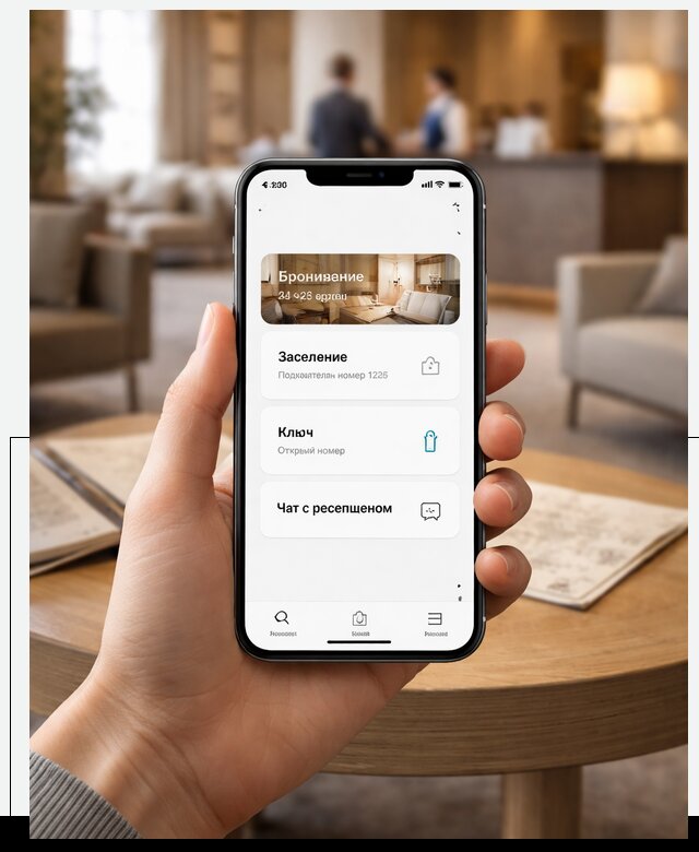 Мобильное приложение для гостей отеля в Касимах, управление сервисом